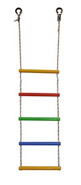 Детская веревочная лестница для ДСК 5 перекладин цвет радуга ЛВ5-3В - магазин СпортДоставка. Спортивные товары интернет магазин в Екатеринбурге 